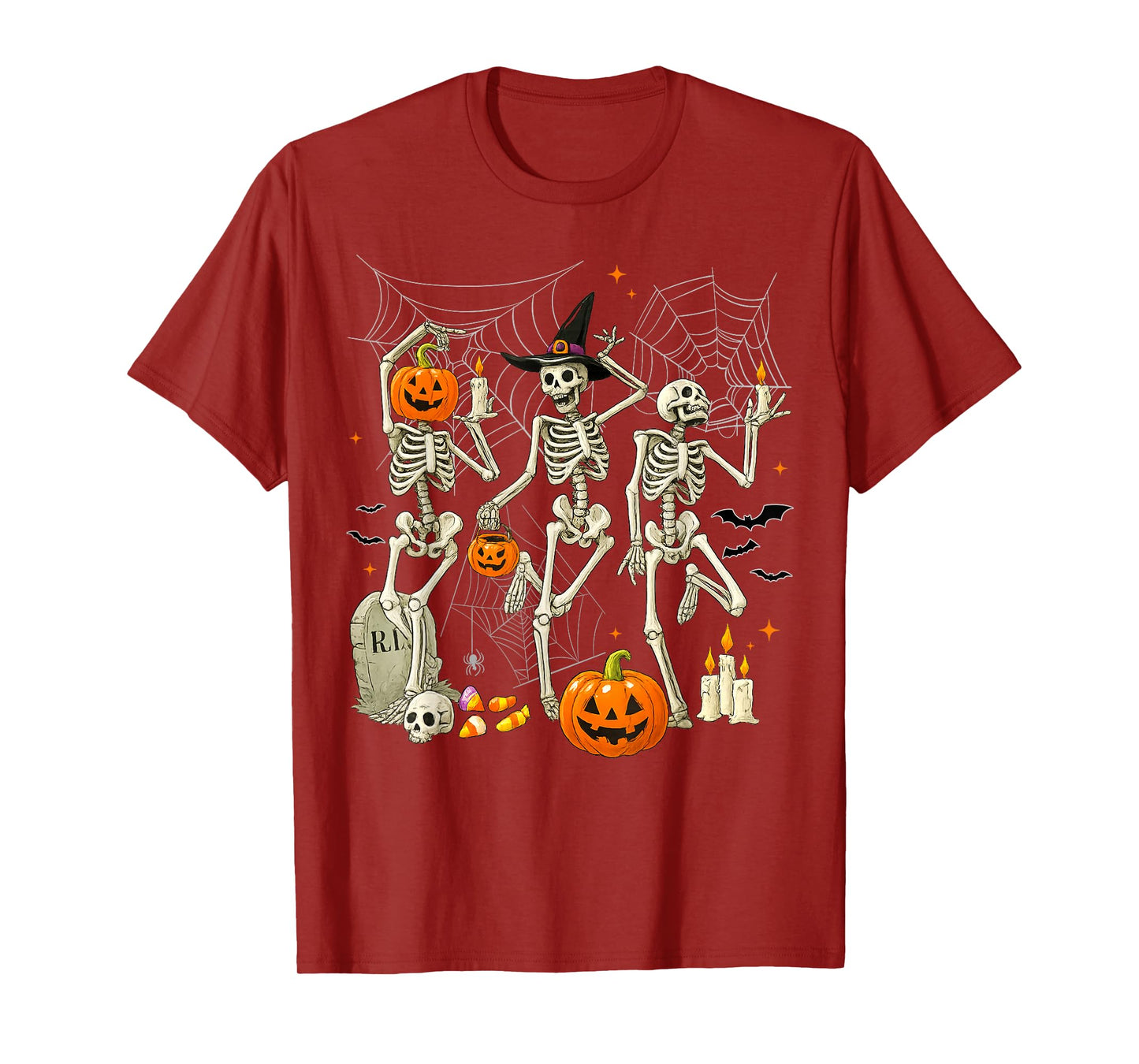 Dancing Skeleton Jack O Lantern Halloween Costumes Men T-Shirt