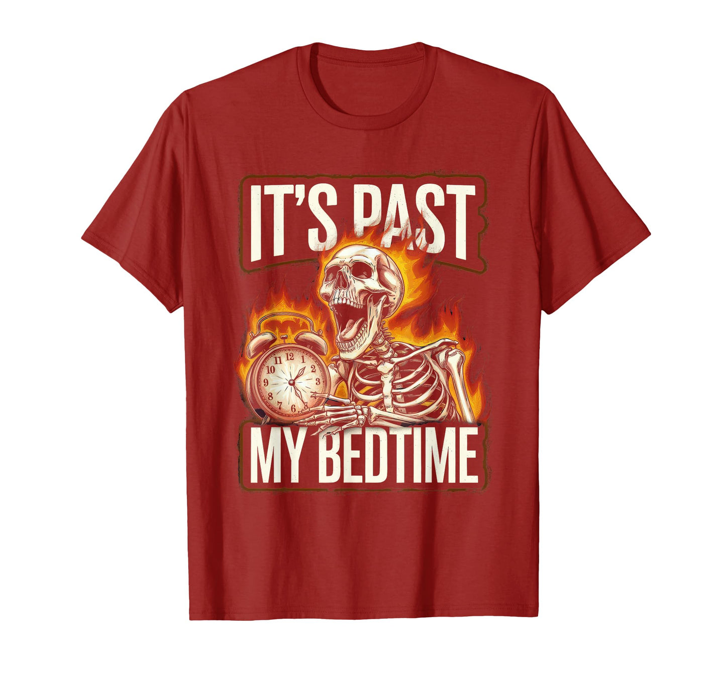 Funny Tshirt Men Humor Skeleton Meme Sarcastic Ironic Tired T-Shirt