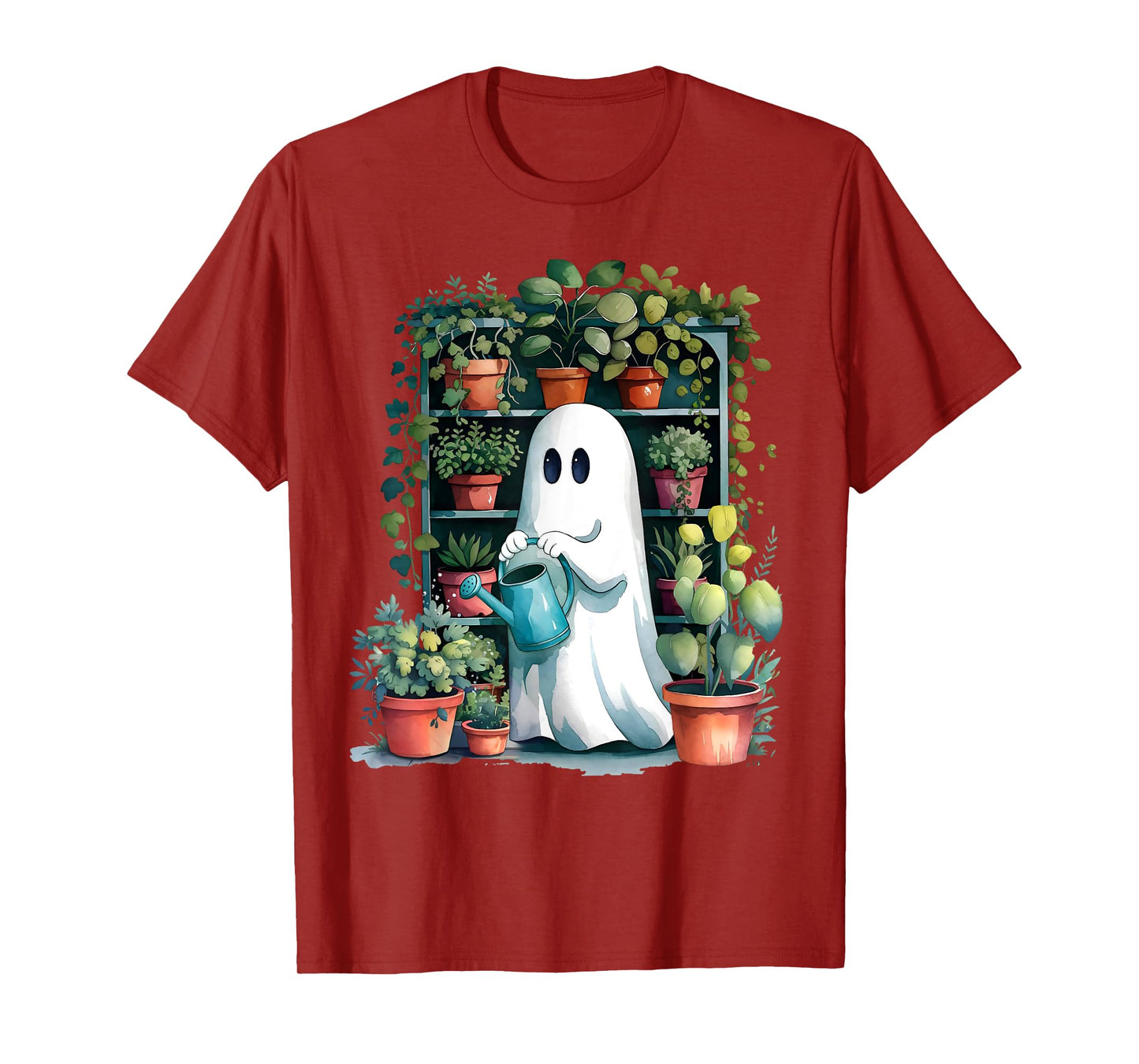Funny Ghost Plants Spooky Season Trick Or Treat Halloween T-Shirt