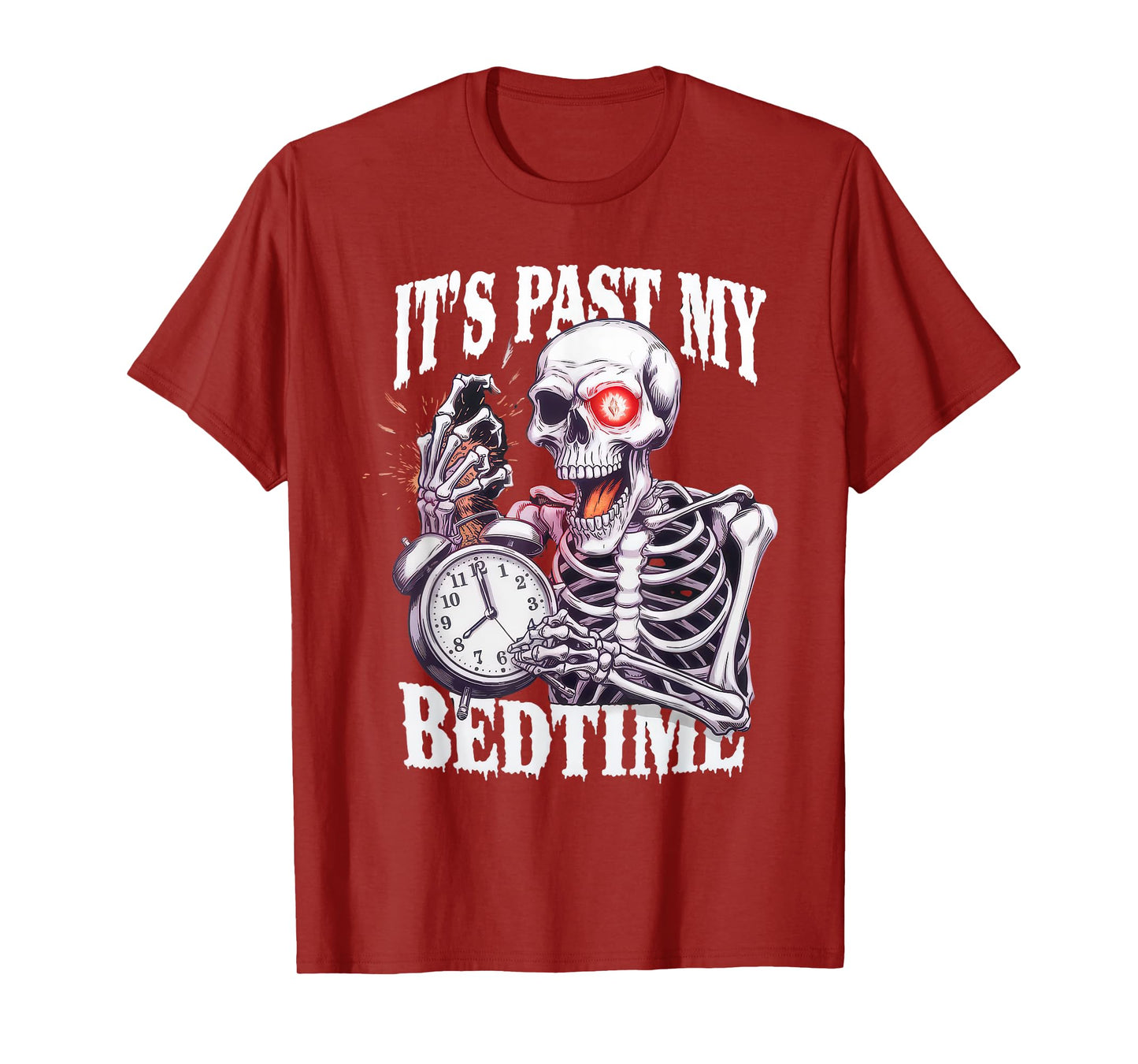 Funny Tshirt Men Humor Skeleton Meme Sarcastic Ironic Tired T-Shirt