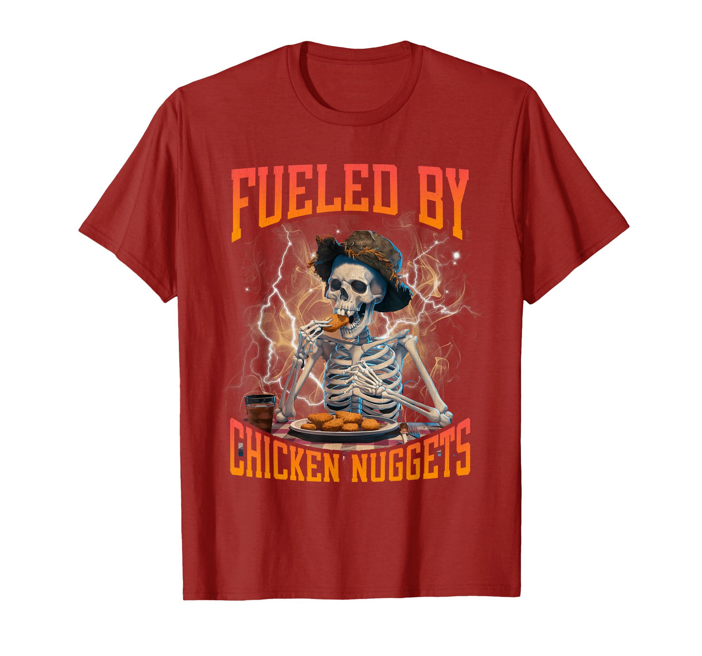 Fueled by Chicken Nuggets Funny Hard Dank Meme Bootleg T-Shirt
