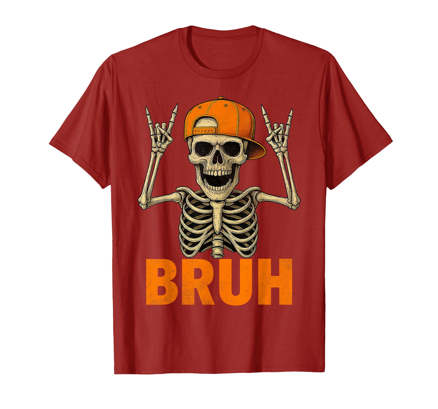 Bruh Punk Rock Skeleton Cool Rocker Family T-Shirt