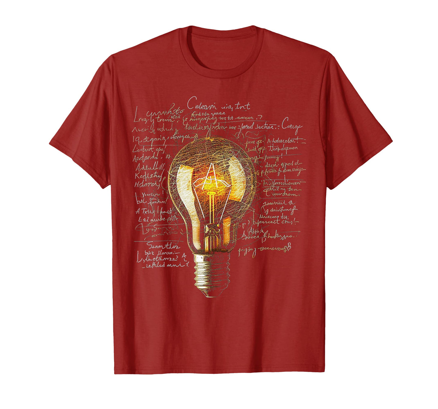 Light Bulb Text Drawing Abstract Art Graphic T-Shirt