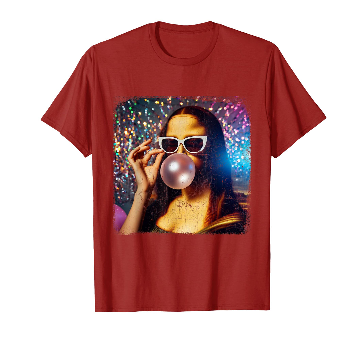 Funny Mona Lisa Bubblegum Gum Leonardo da Vinci T-Shirt