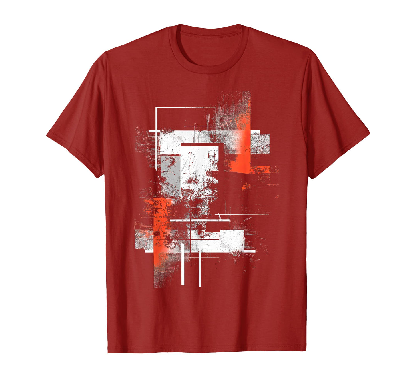White Orange Abstract | Graphic Tee | S - 6XL | Mens Graphic T-Shirt