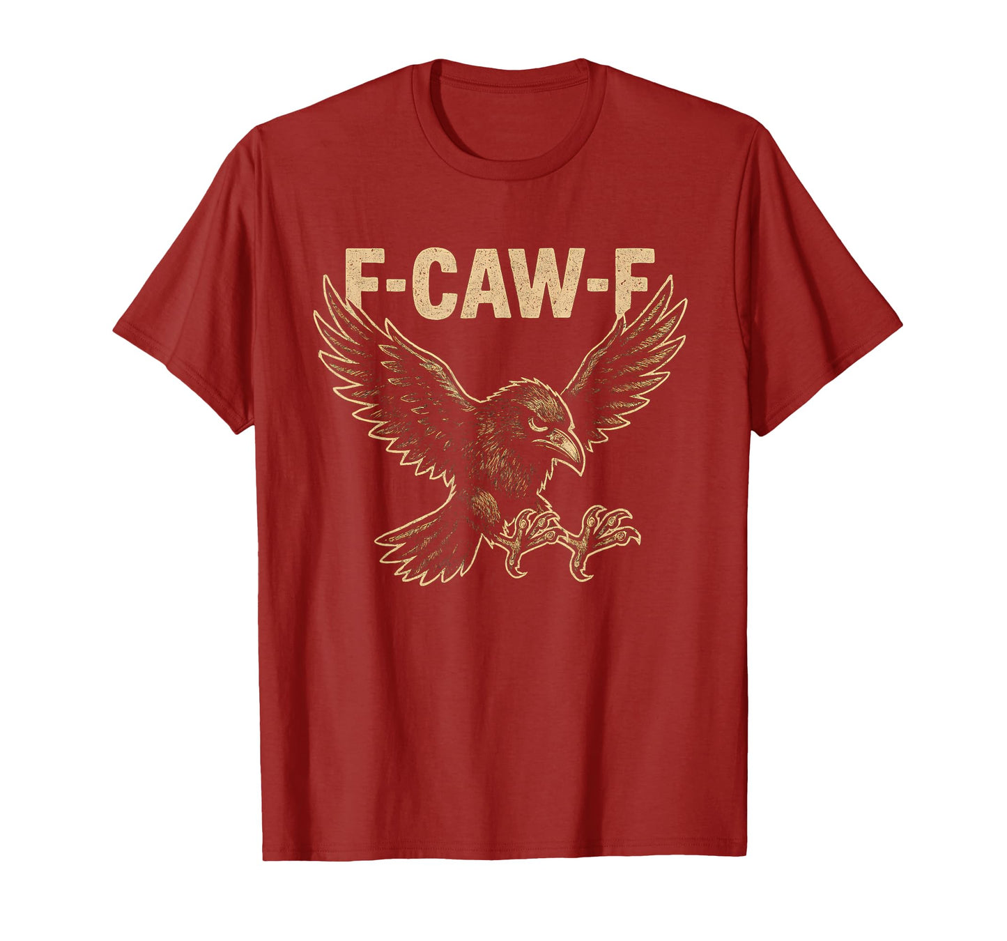 F Caw F Raven Fcawf Crow Fawk Off Gothic Funny Bird F Awk F T-Shirt