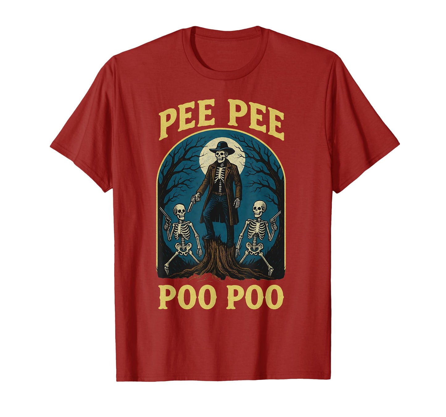 Pee Pee Poo Poo Cursed Gen Z Meme Funny Skeleton Weirdcore T-Shirt