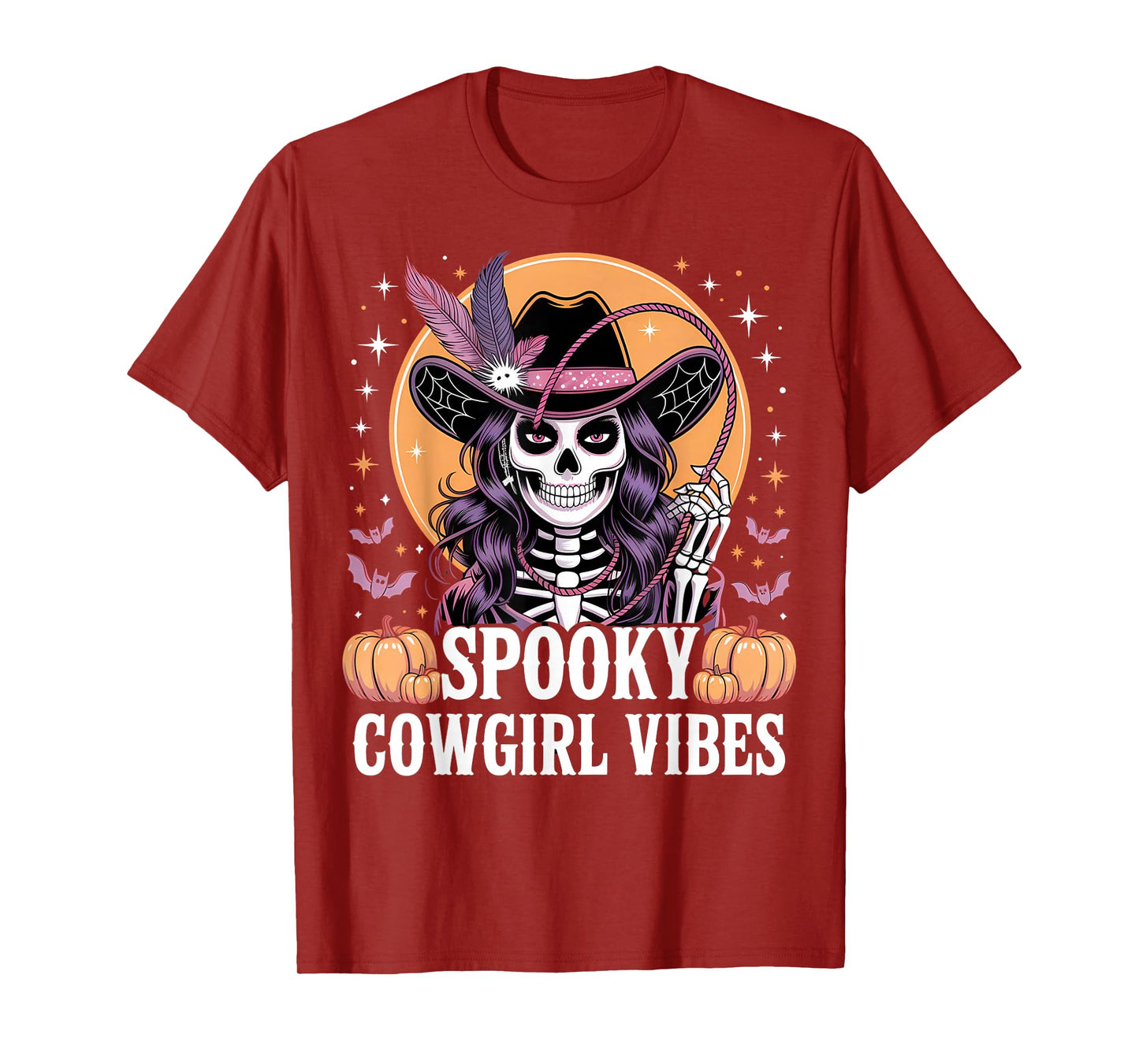 Spooky Cowgirl Vibes Halloween Costume Fun for Women T-Shirt
