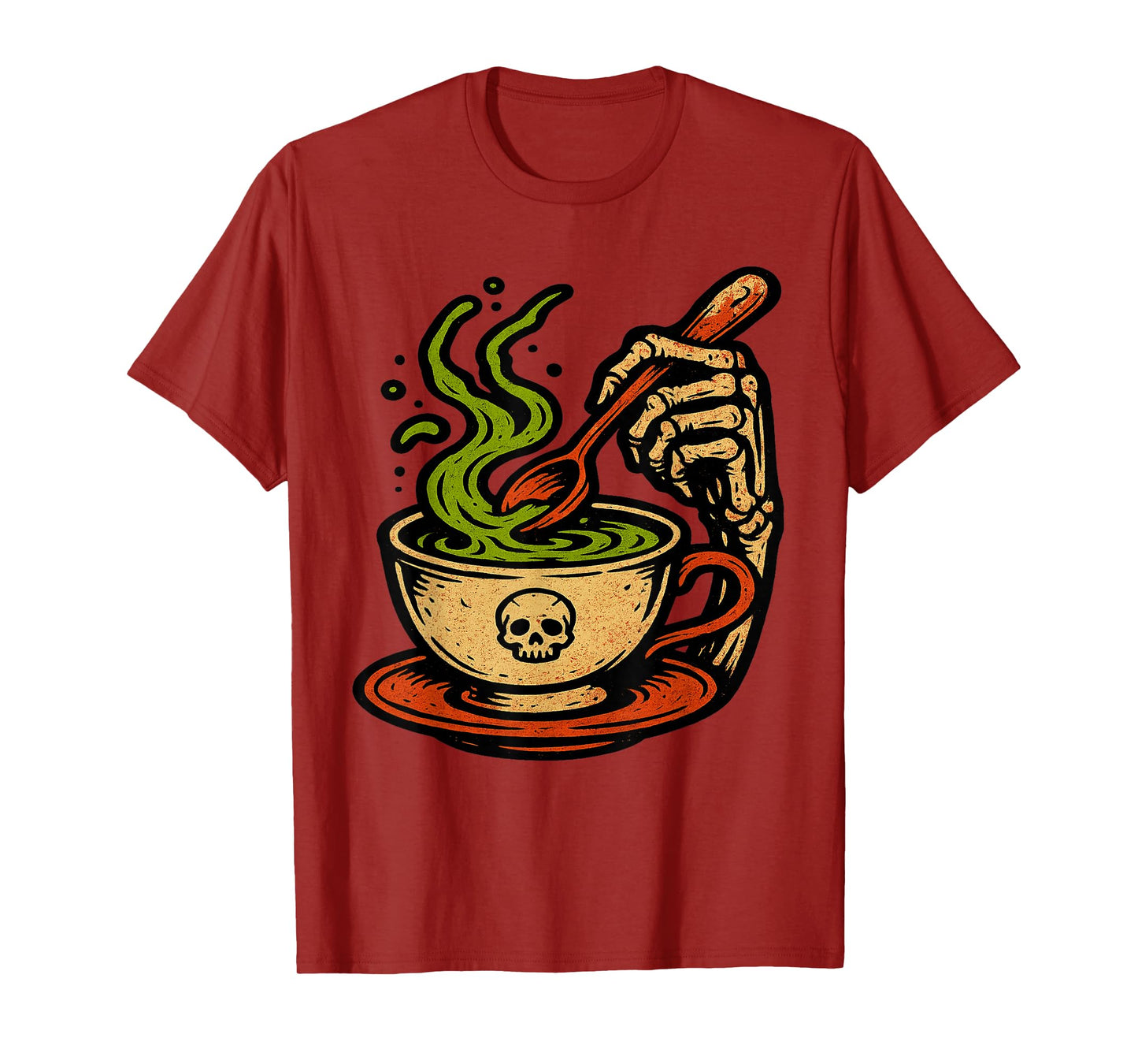 Skeleton Coffee Spooky Skull Brew for Halloween Lover Fans T-Shirt