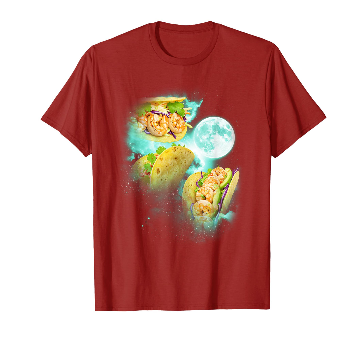 Three Taco Howling at The Moon tie dye Green T-Shirt