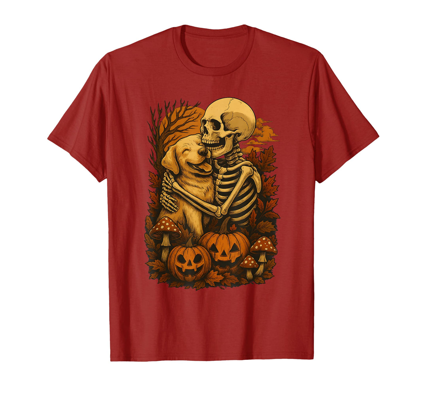 Skeleton Hugging Labrador Retriever T-Shirt