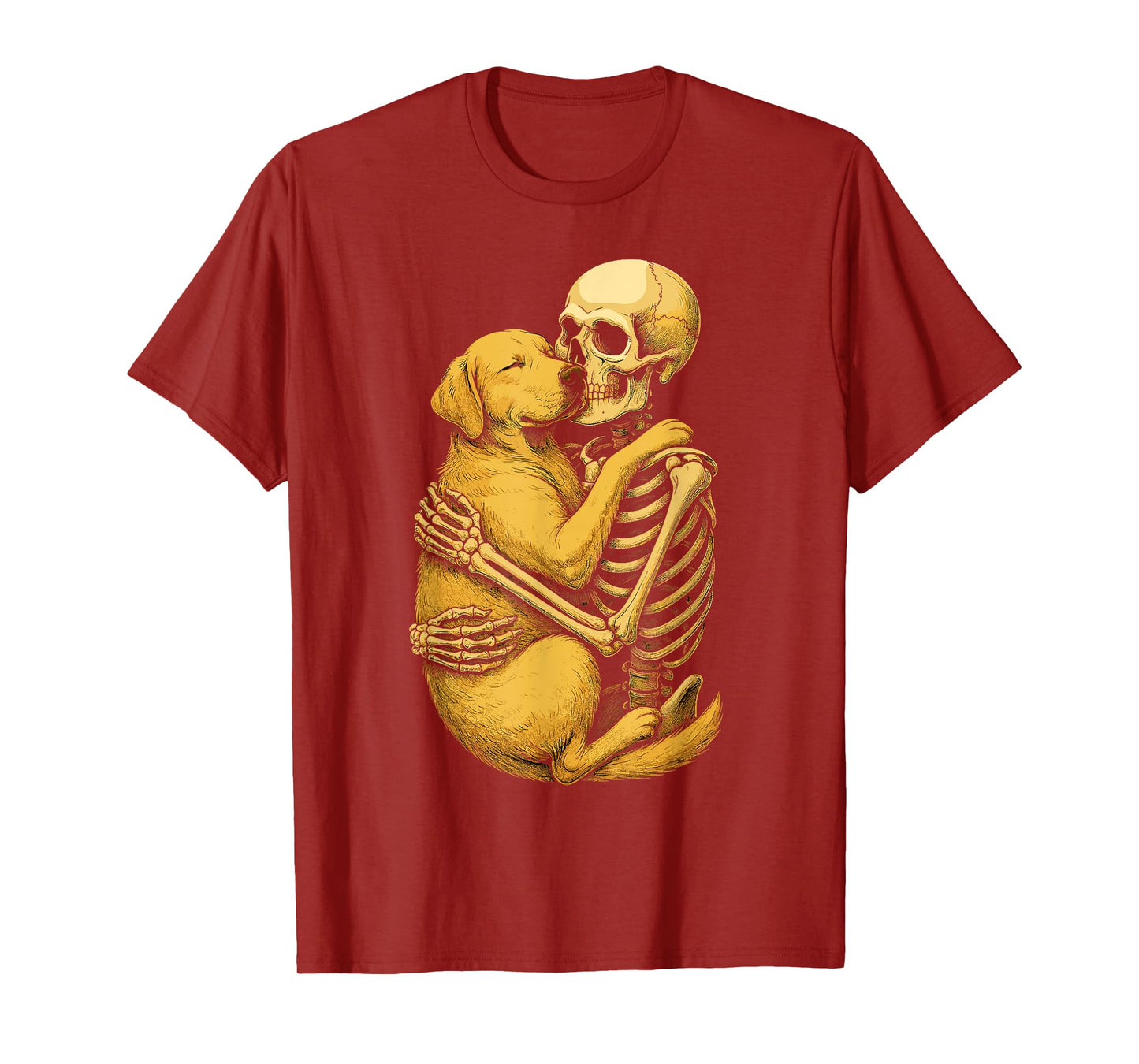 Skeleton Hugging Labrador Retriever T-Shirt