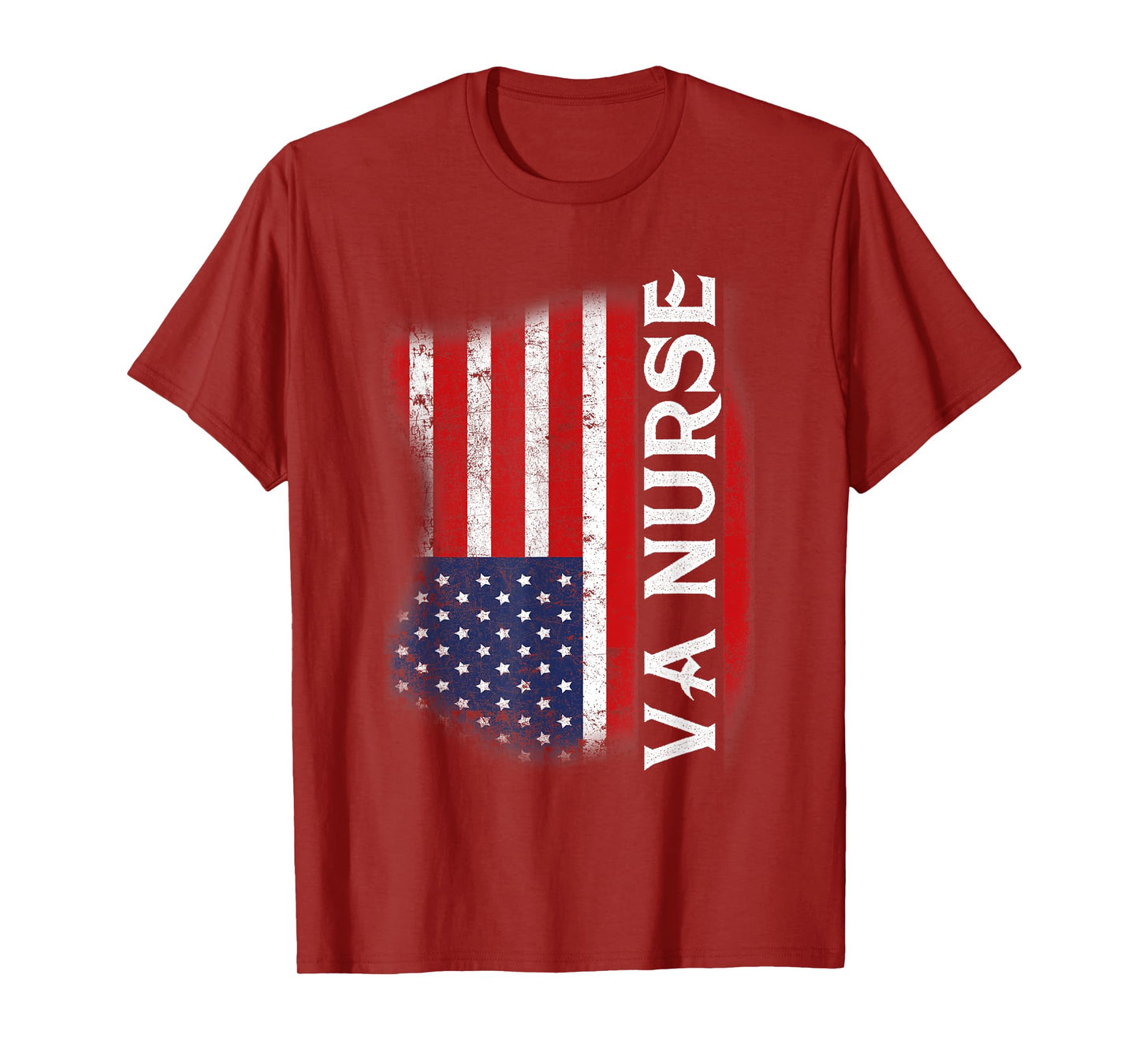 Veteran American USA Flag VA Nurse T-Shirt for Women Men