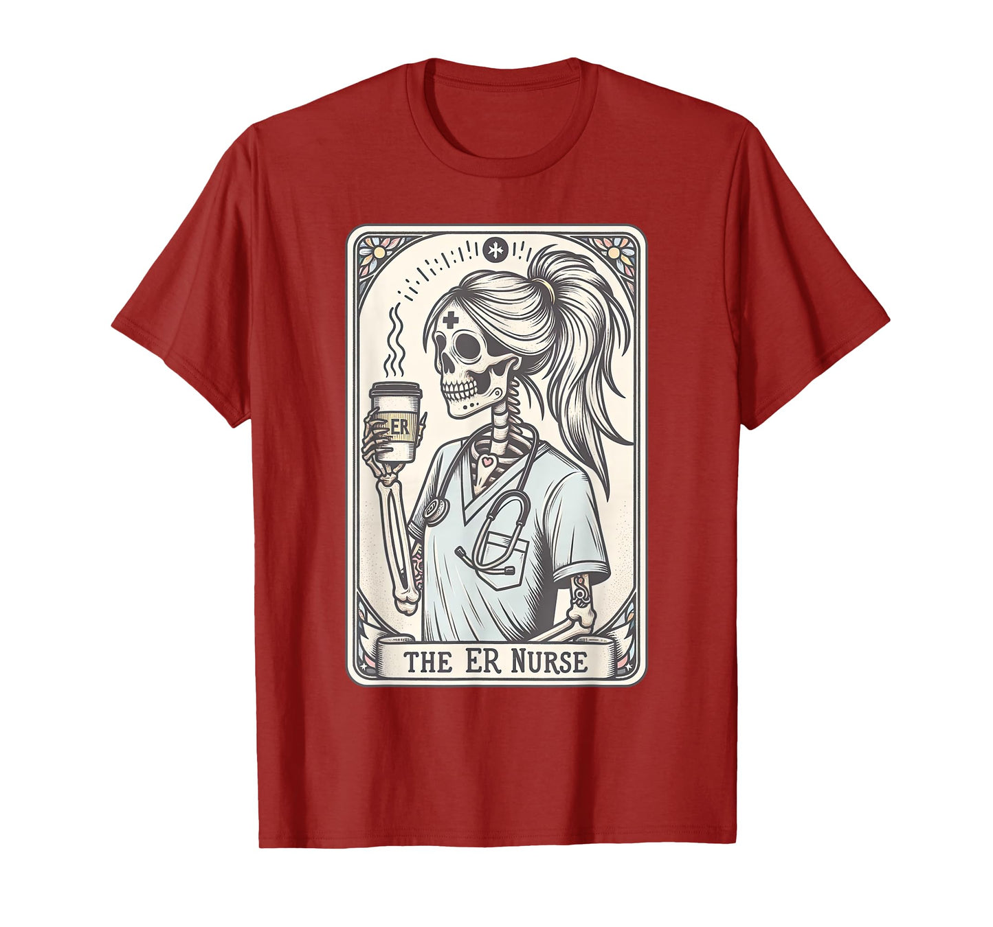 The Nurse Tarot Card Skeleton Nursing School Graduation RN T-Shirt