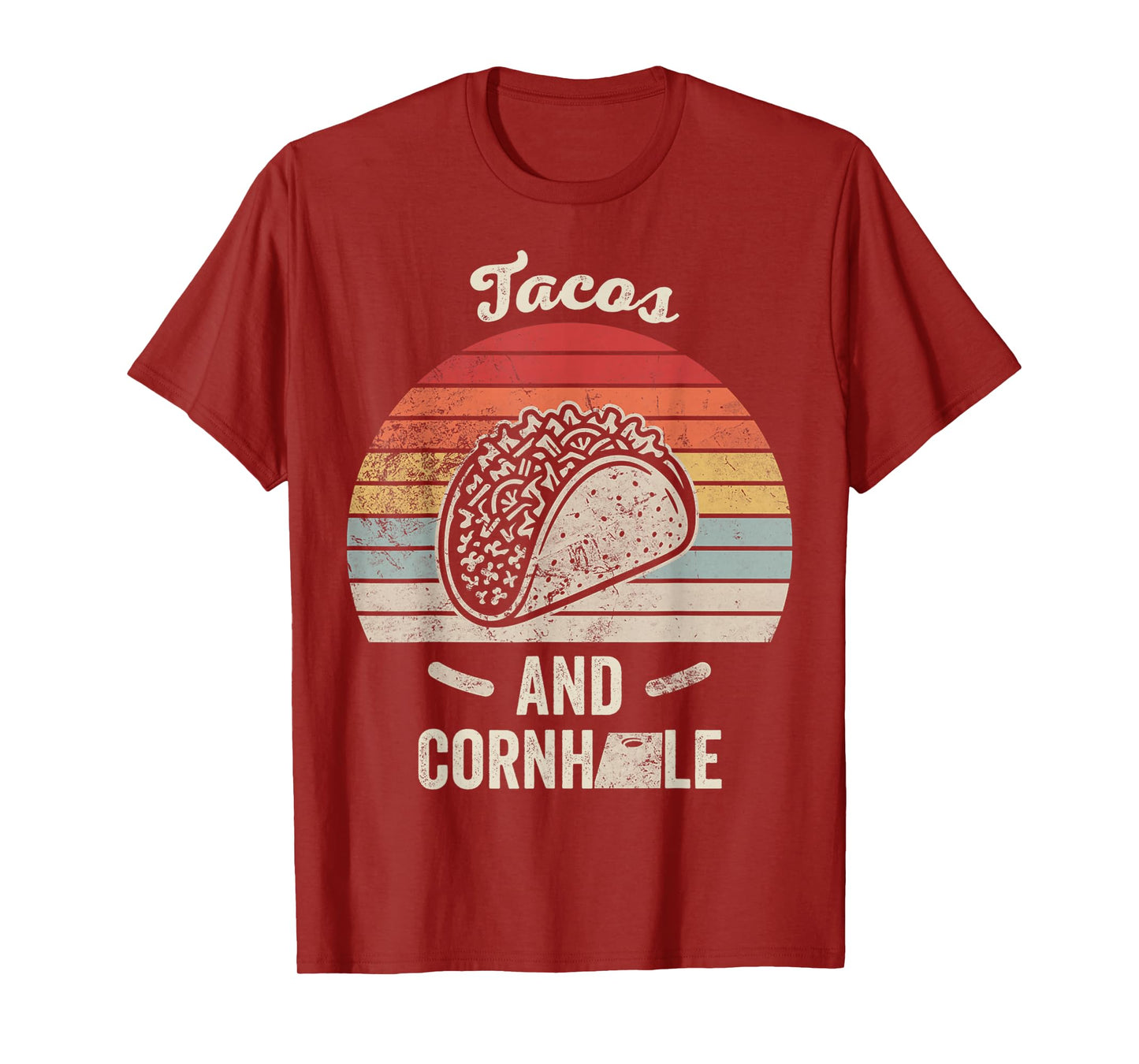 Tacos and Cornhole Retro Style T-Shirt