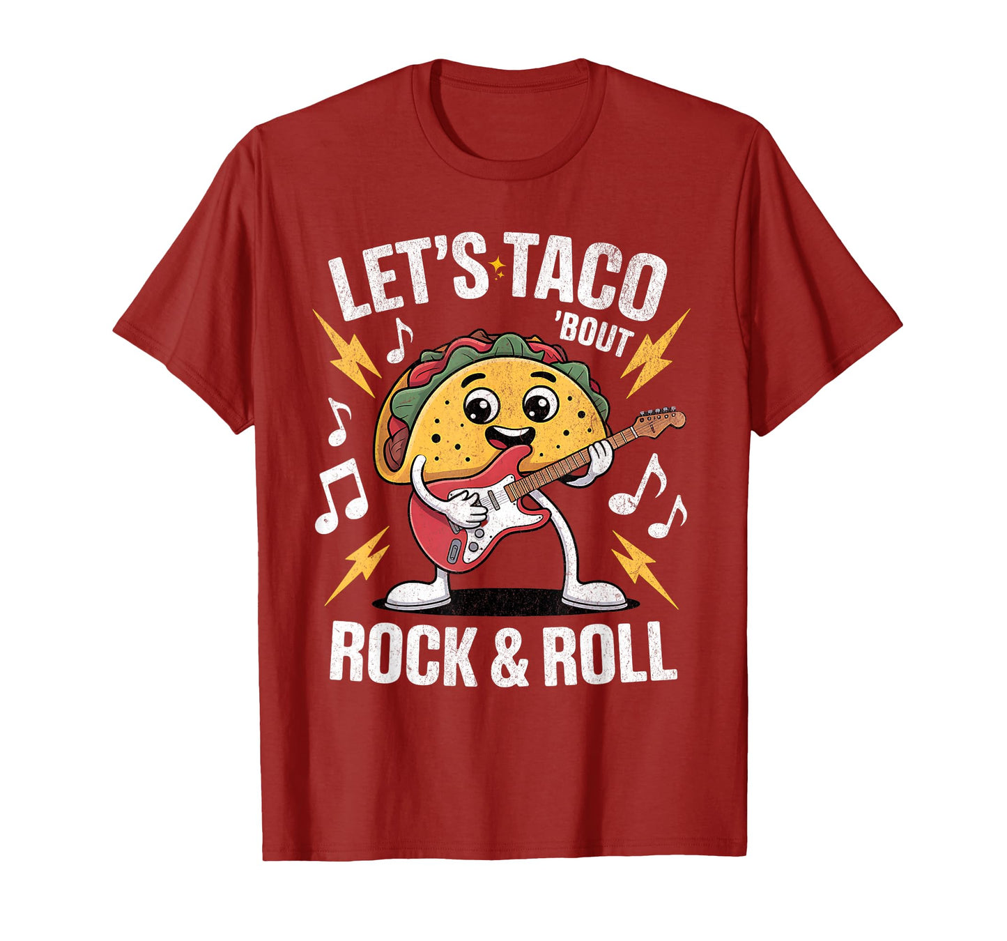 Let’s Taco Rock and Roll – Funny Taco Guitar Music T-Shirt