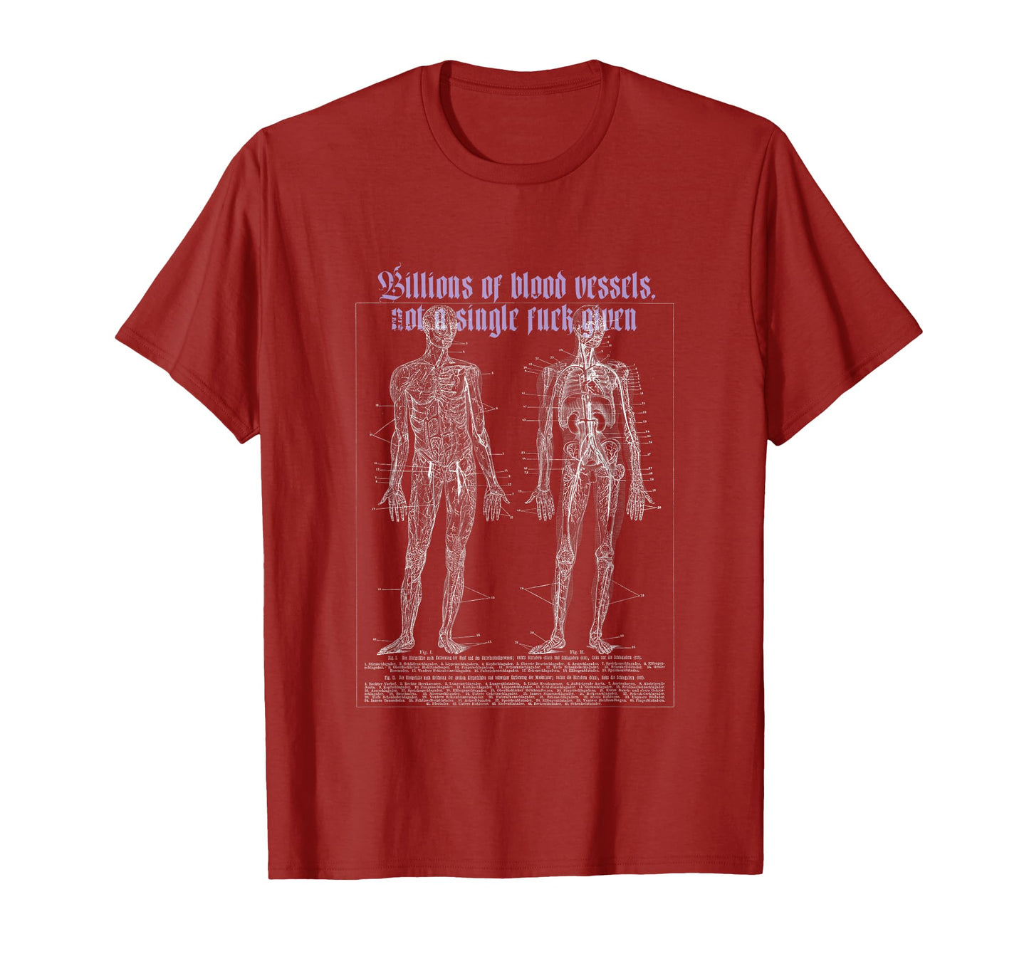 Billions of Blood Vessels, not a Single Fuck Given T-Shirt