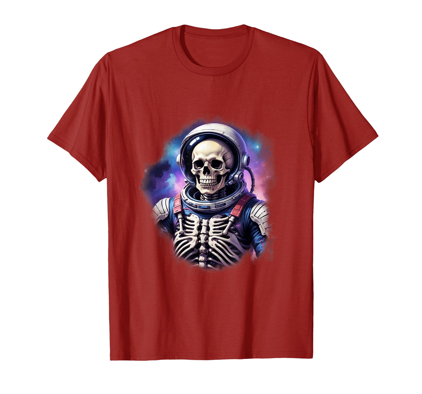 Space Astronaut Skeleton Skull Funny Halloween Kids Adults T-Shirt