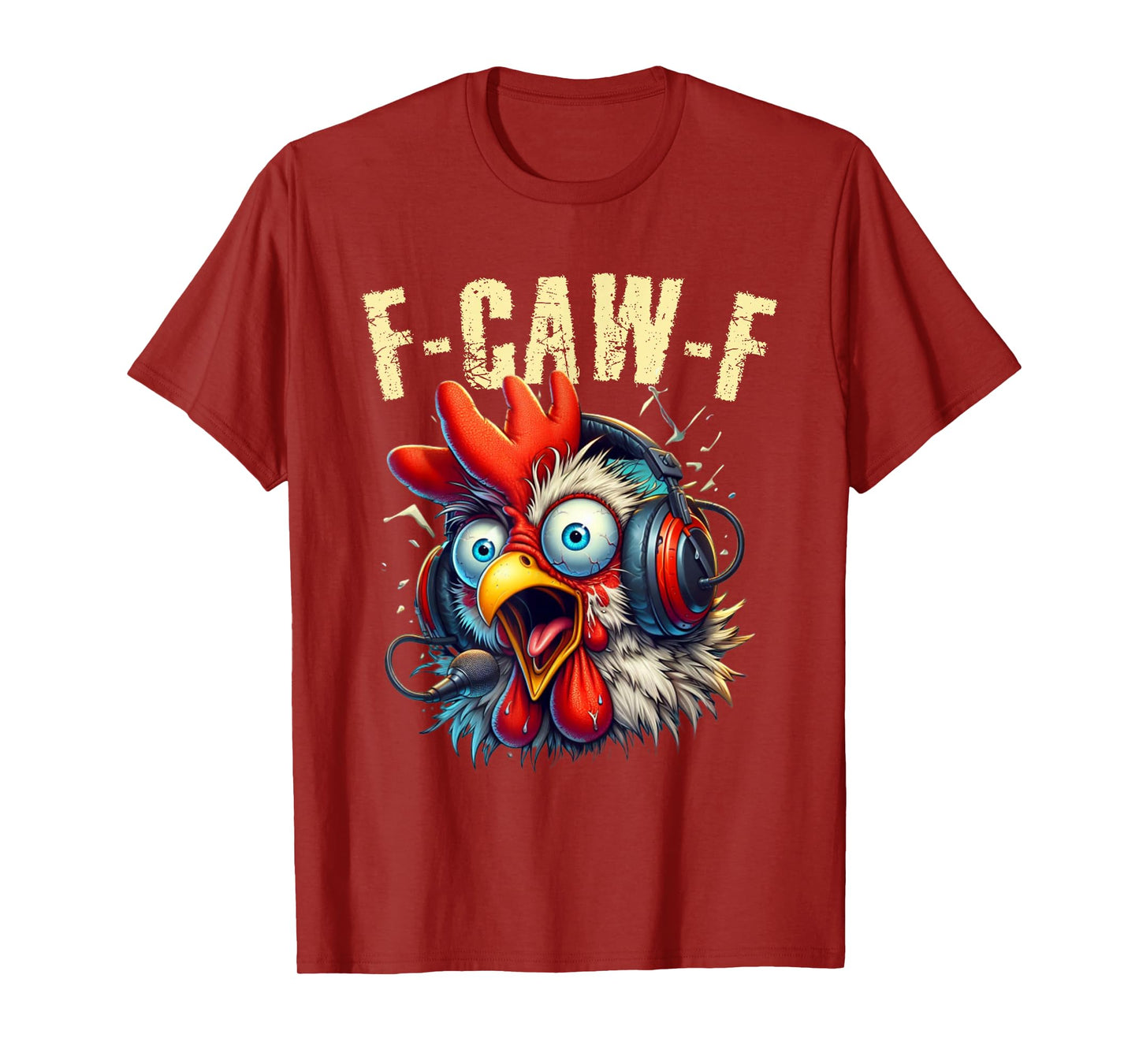 Gaming F-CAW-F Funny Chicken Scream Gamer Humor T-Shirt