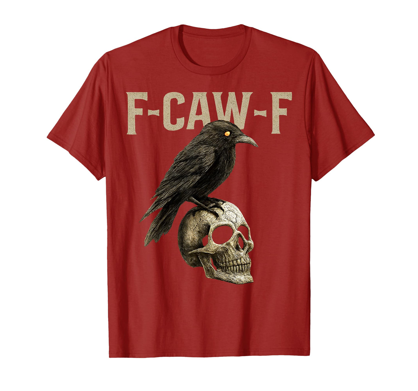 Funny F Caw F Raven Bird Gothic Graphic Halloween Crow Pun T-Shirt