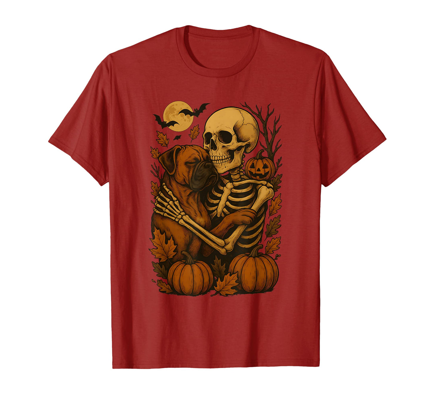 Skeleton Hugging Boxer T-Shirt