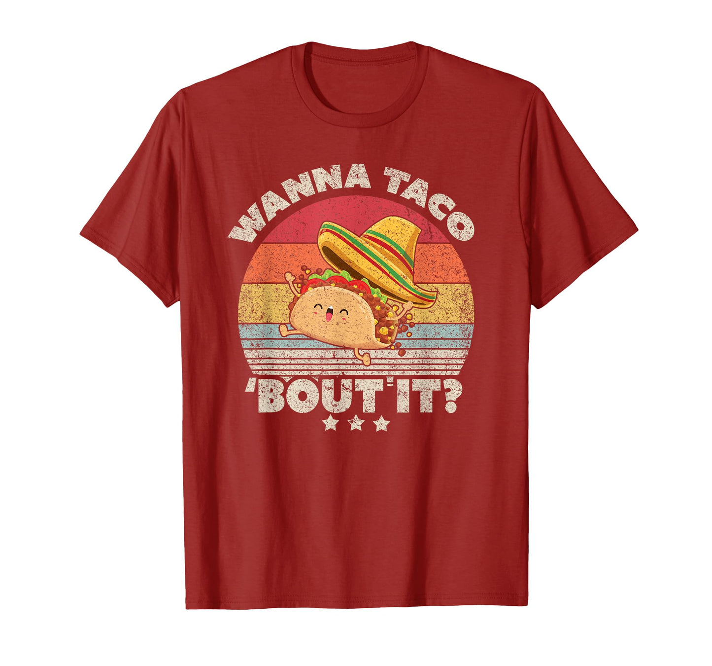 Funny Taco Wanna Taco Bout It Shirt Vintage T-Shirt