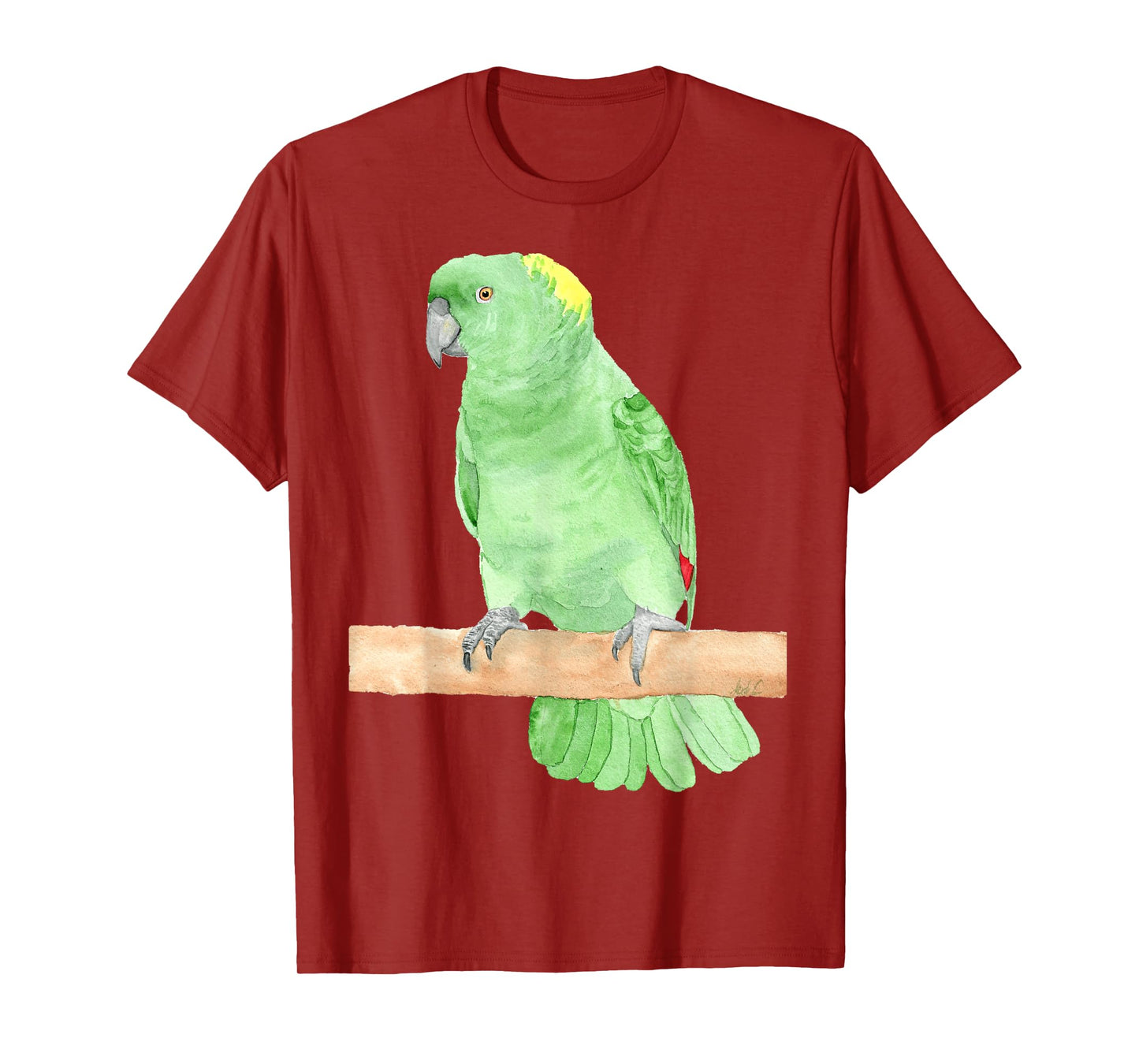Yellow-naped amazon watercolor parrot T-Shirt