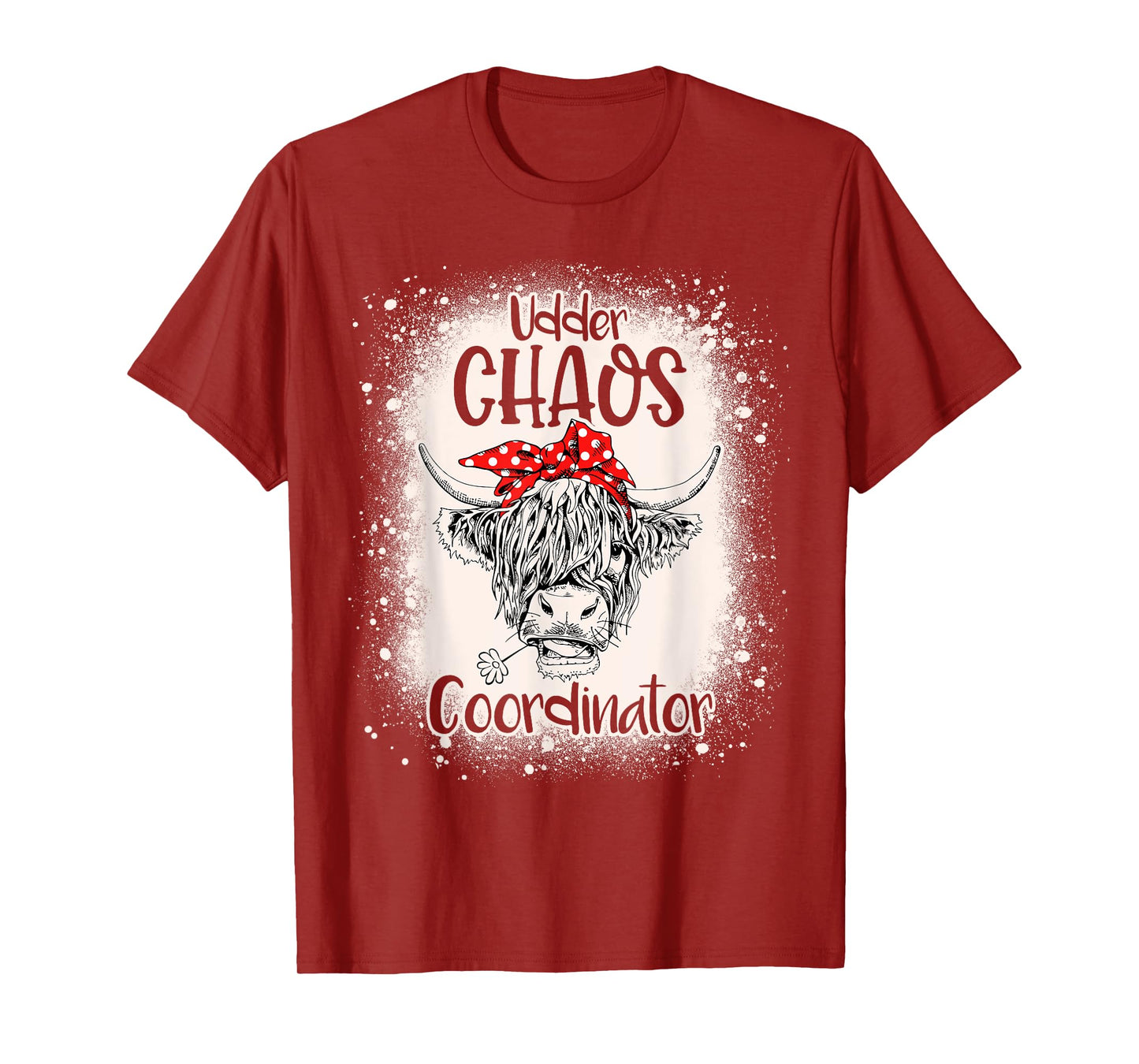 Funny Heifer Bleached Chaos Coordinator Teachers Boss Women T-Shirt