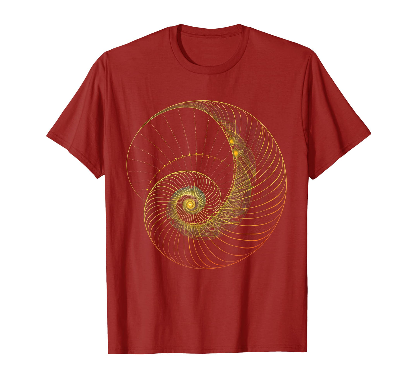 Fibonacci Spiral Ratio Math Mathematician Sacred Geometry T-Shirt