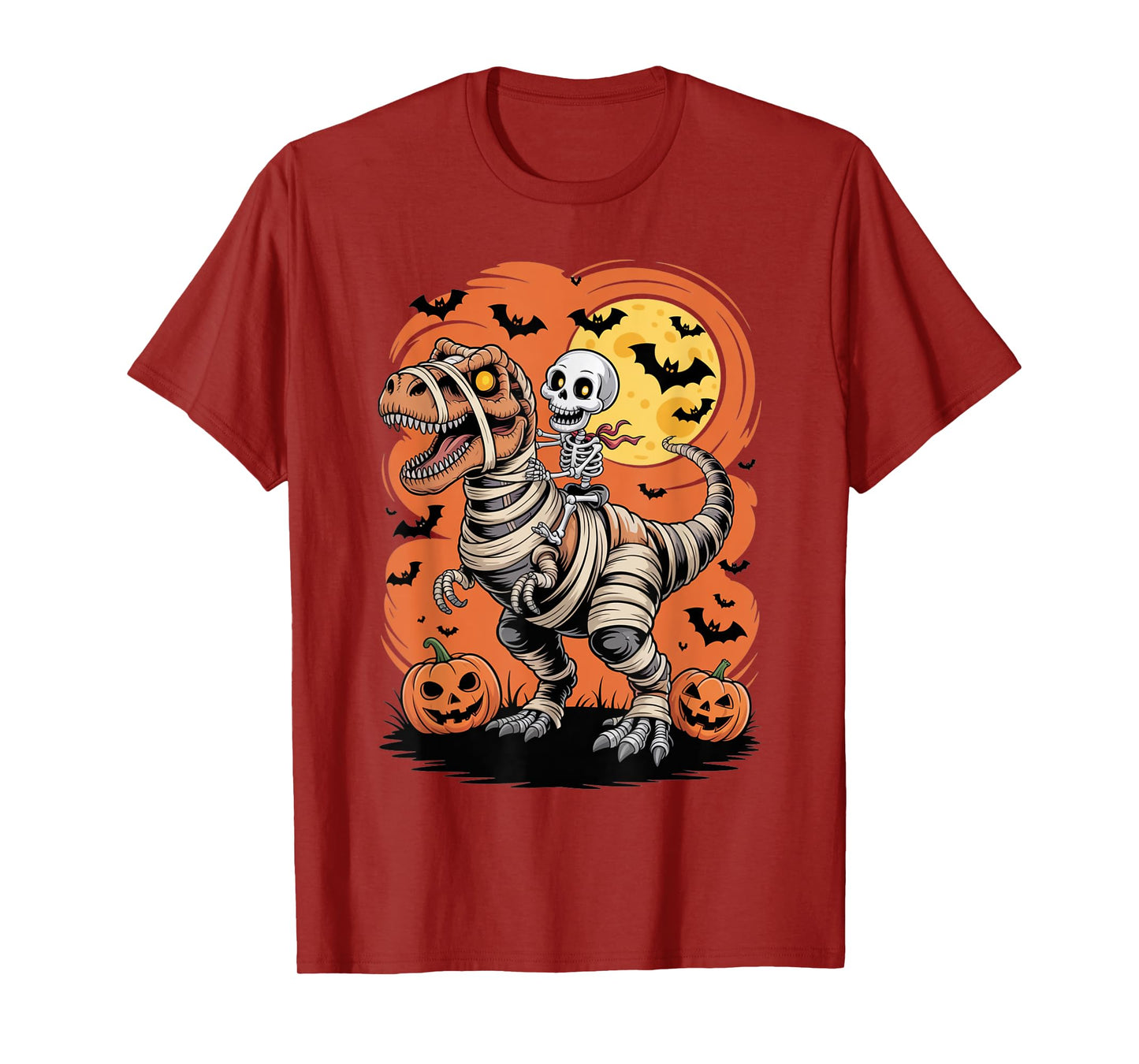 Toddler Boys Halloween Shirt Skeleton Riding T Rex Dinosaur T-Shirt