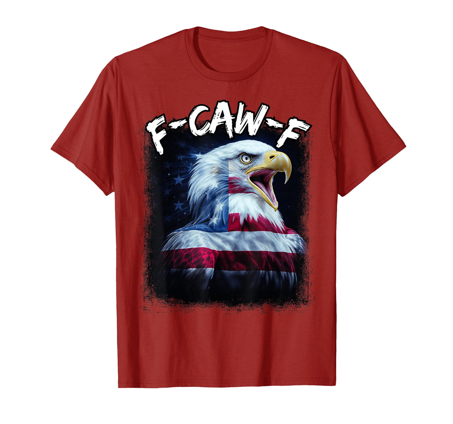 Patriotic USA Flag Funny F-Caw-F Eagle T-Shirt