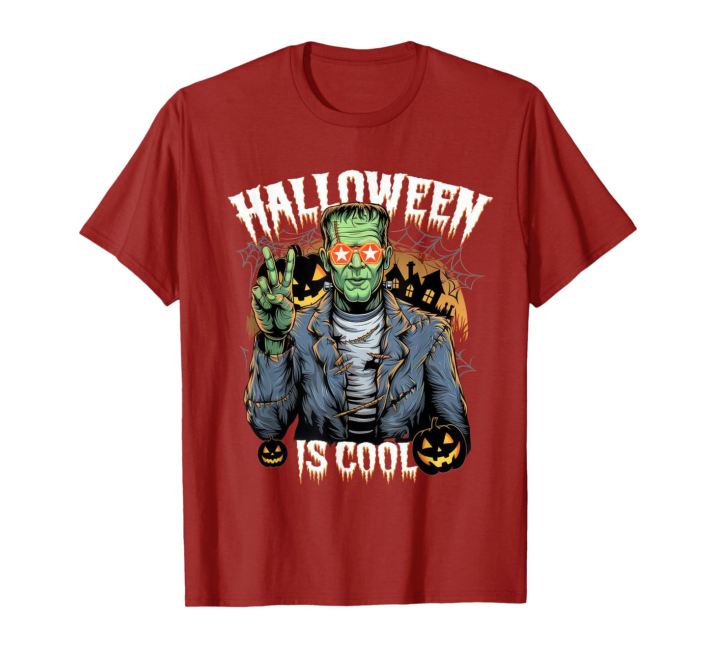 Halloween is Cool Tshirt Women Men Frankenstein Monster T-Shirt