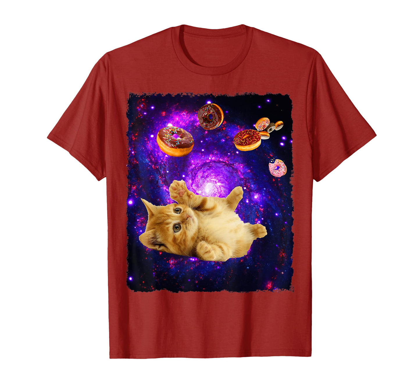 Space Cat Doughnut Shirt Super Flying Kitty Galaxy T Shirt T-Shirt
