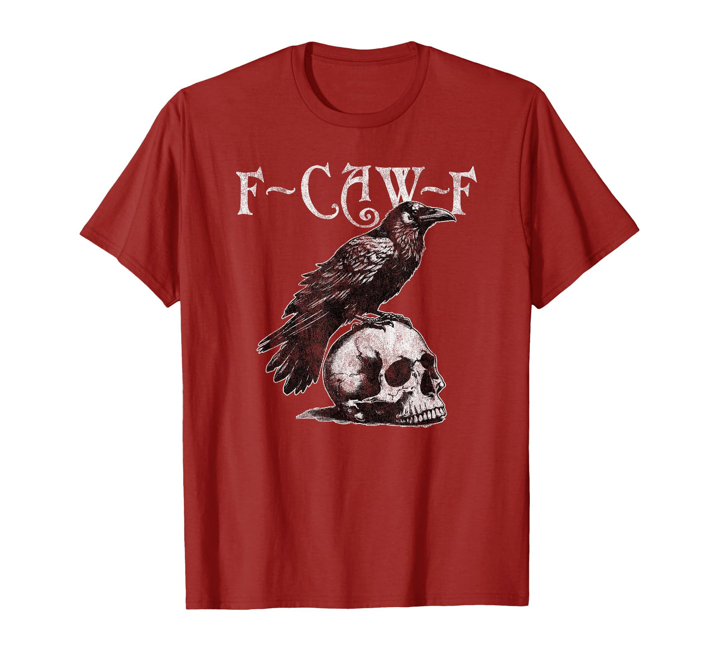 F-Caw-F Halloween Crow Bird Funny Vintage T-Shirt