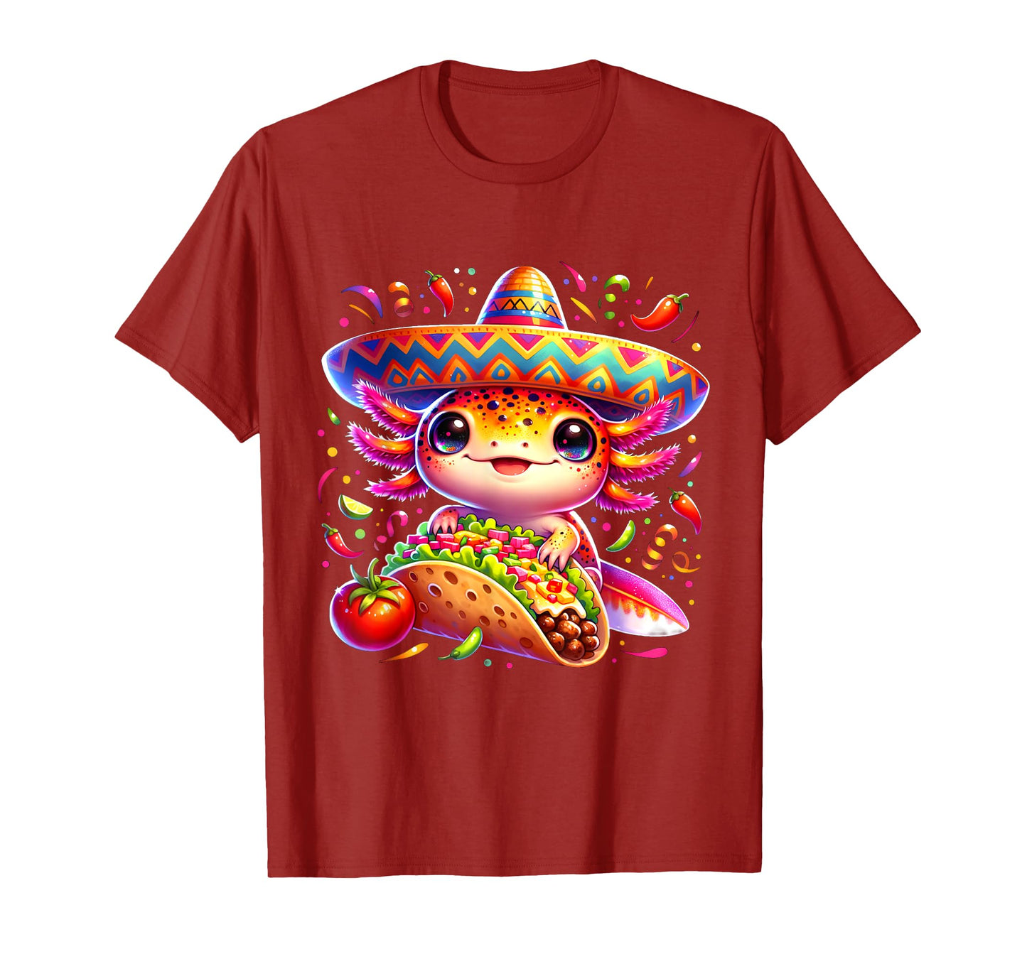 Axolotl Taco Cinco de Mayo Boys Girls Axolotl Cinco de Mayo T-Shirt