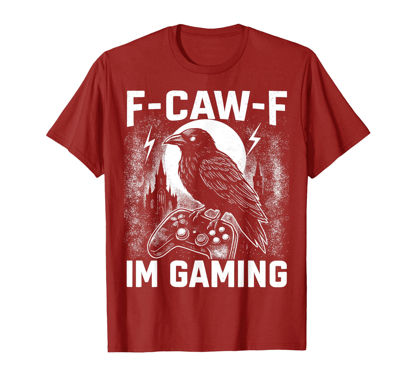F-CAW-F Im Gaming Funny Crow Adult Humor Vintage Retro Gamer T-Shirt