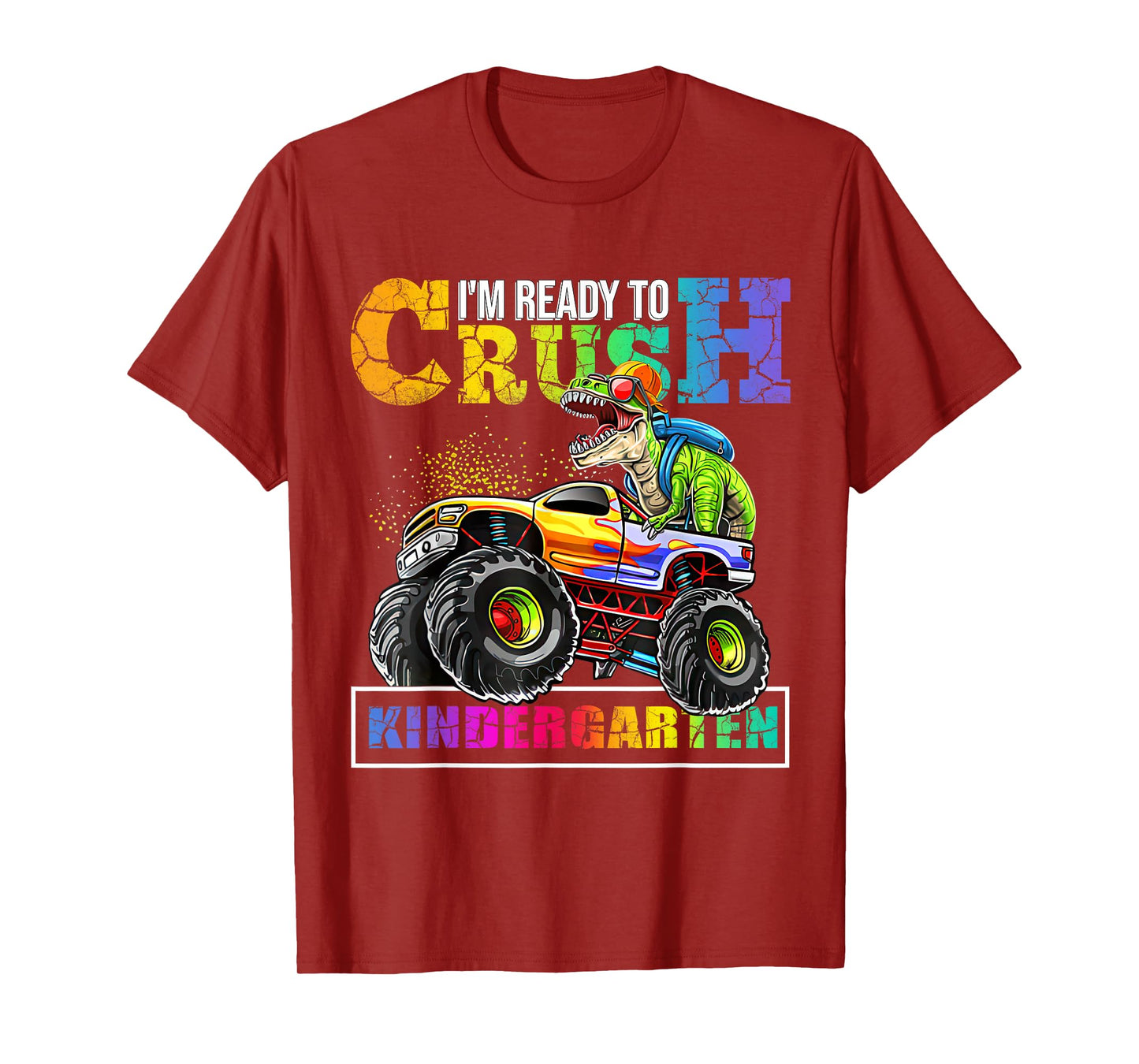 Back To School Boy Dinosaur I'm Ready To Crush Kindergarten T-Shirt