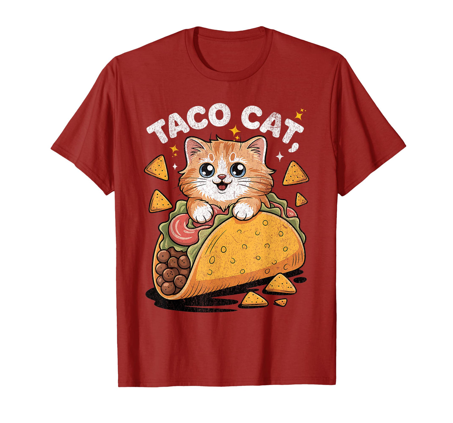 Funny Taco Cat – Cute Cat in Taco Graphic Tee T-Shirt