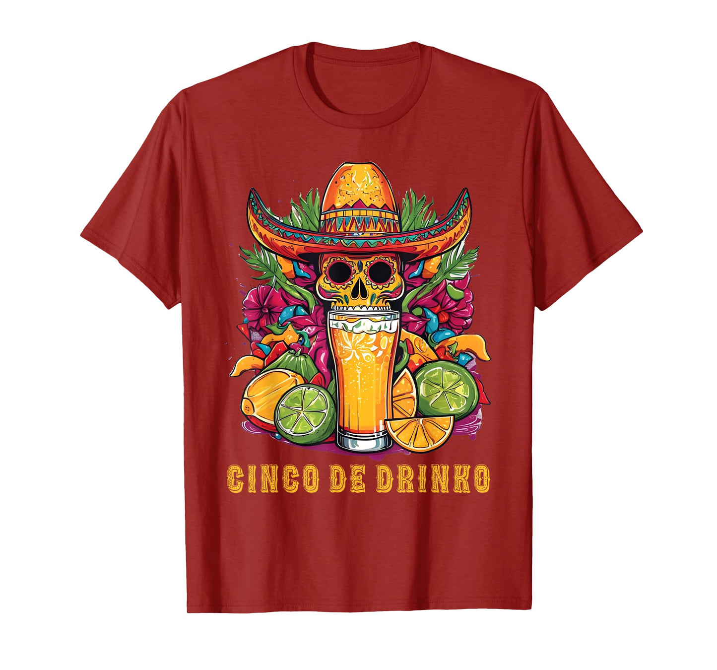 Cinco De Drinko Funny Cinco De Mayo Party Drinking Mexican T-Shirt