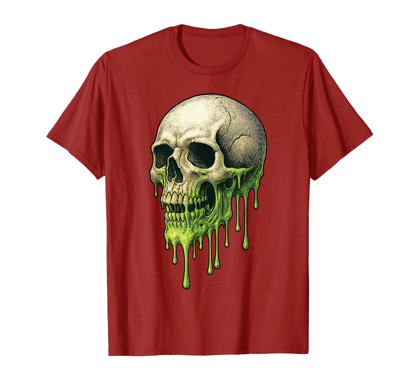 Halloween Melting Skull Graphic T-Shirt