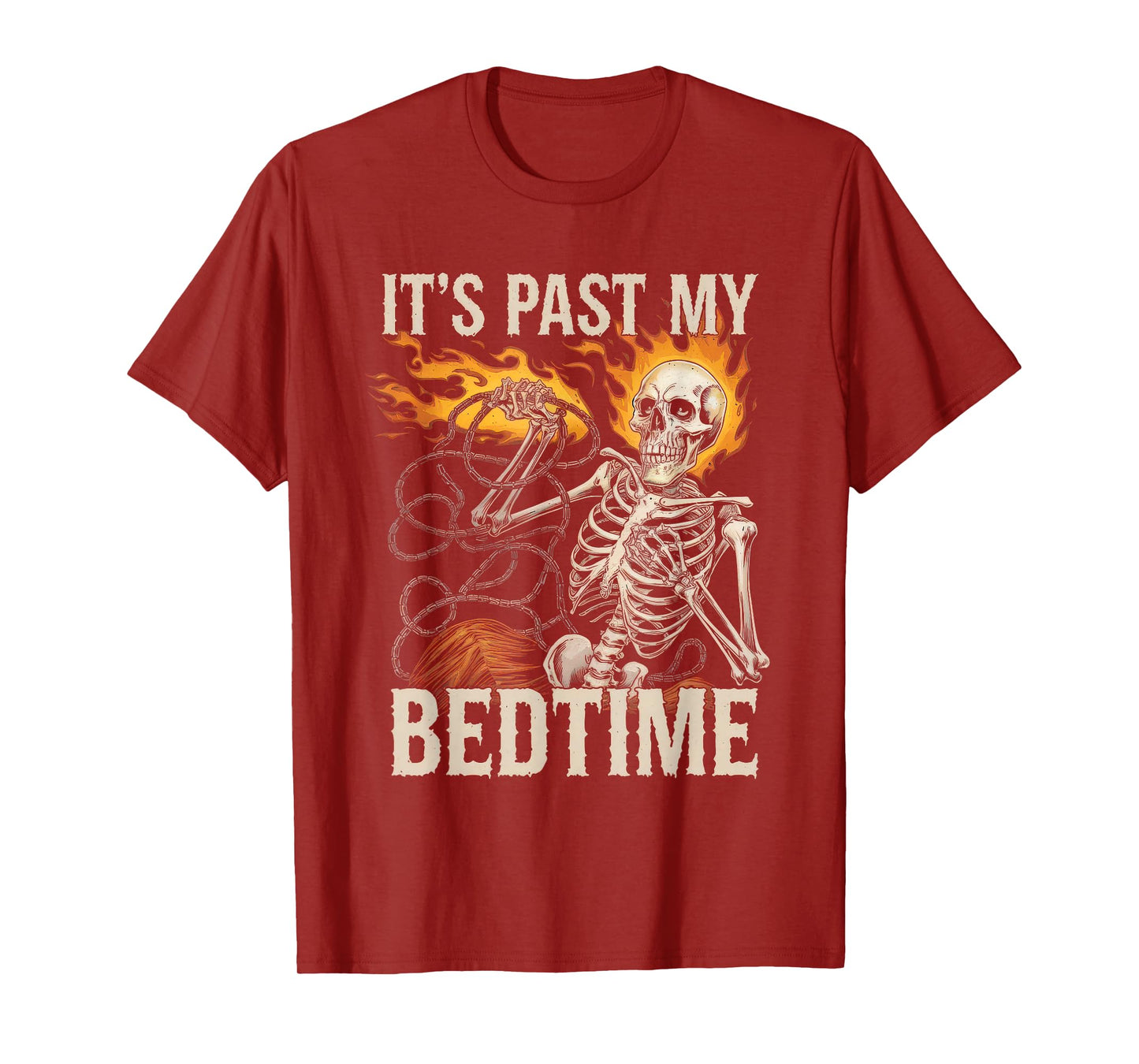 Funny Tshirt Men Humor Skeleton Meme Sarcastic Ironic Tired T-Shirt