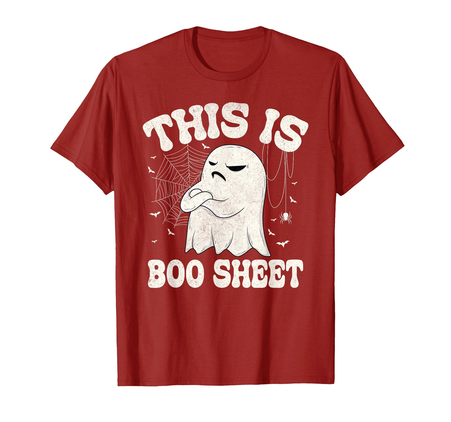 Angry Ghost Halloween Costume Funny This is Boo Sheet Ghost T-Shirt