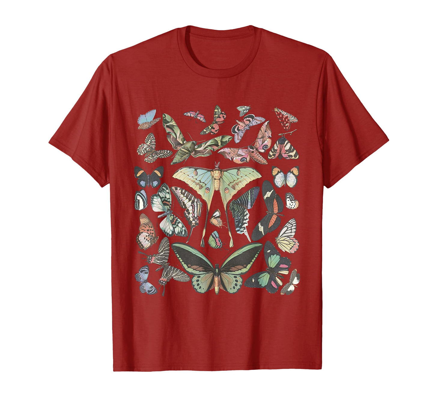 Vintage Butterfly and Moth Cute Graphic For Teacher Womens T-Shirt