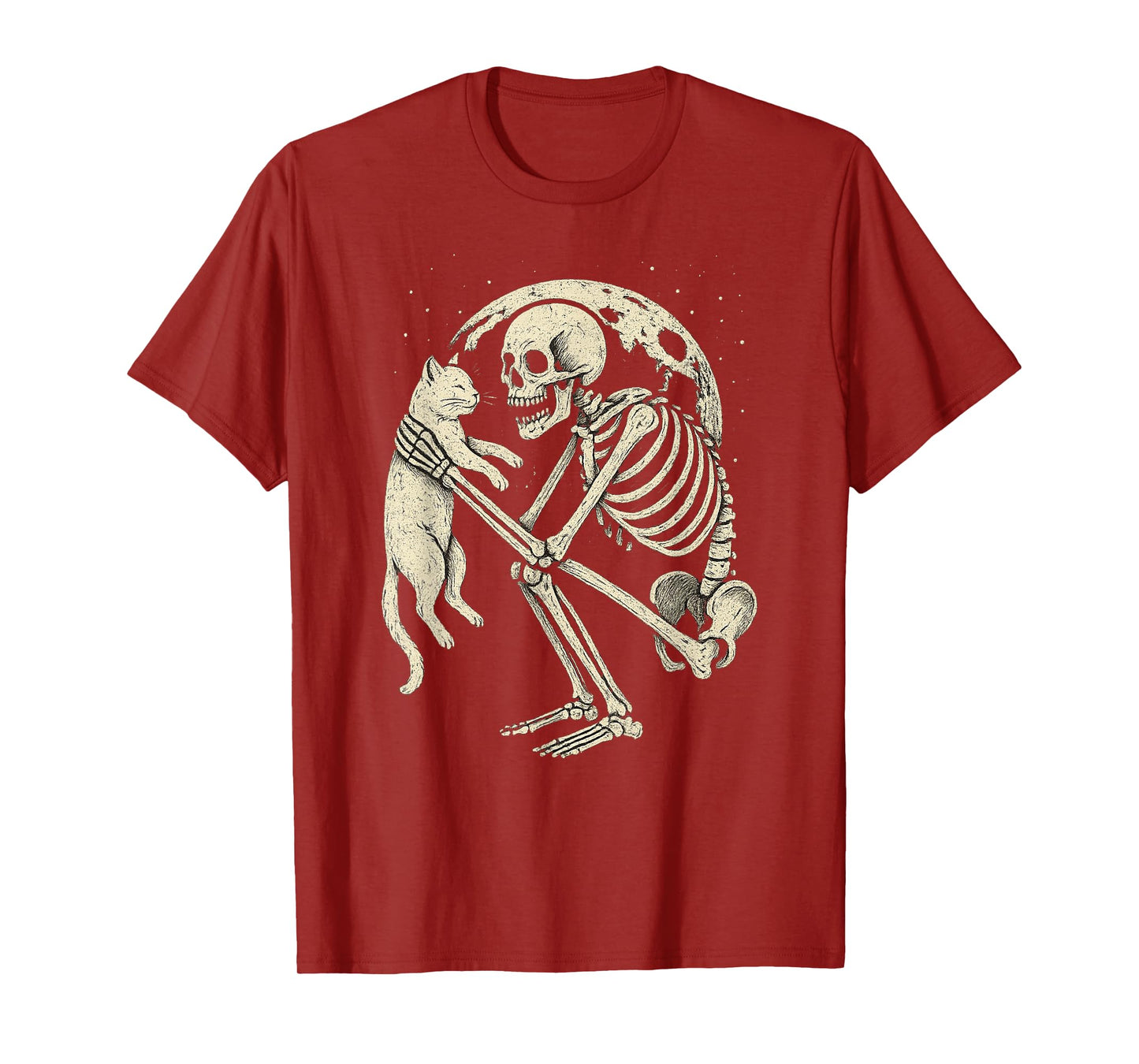 Skeleton Cat Skull Kitty Cute Goth Halloween Men Women Kids T-Shirt