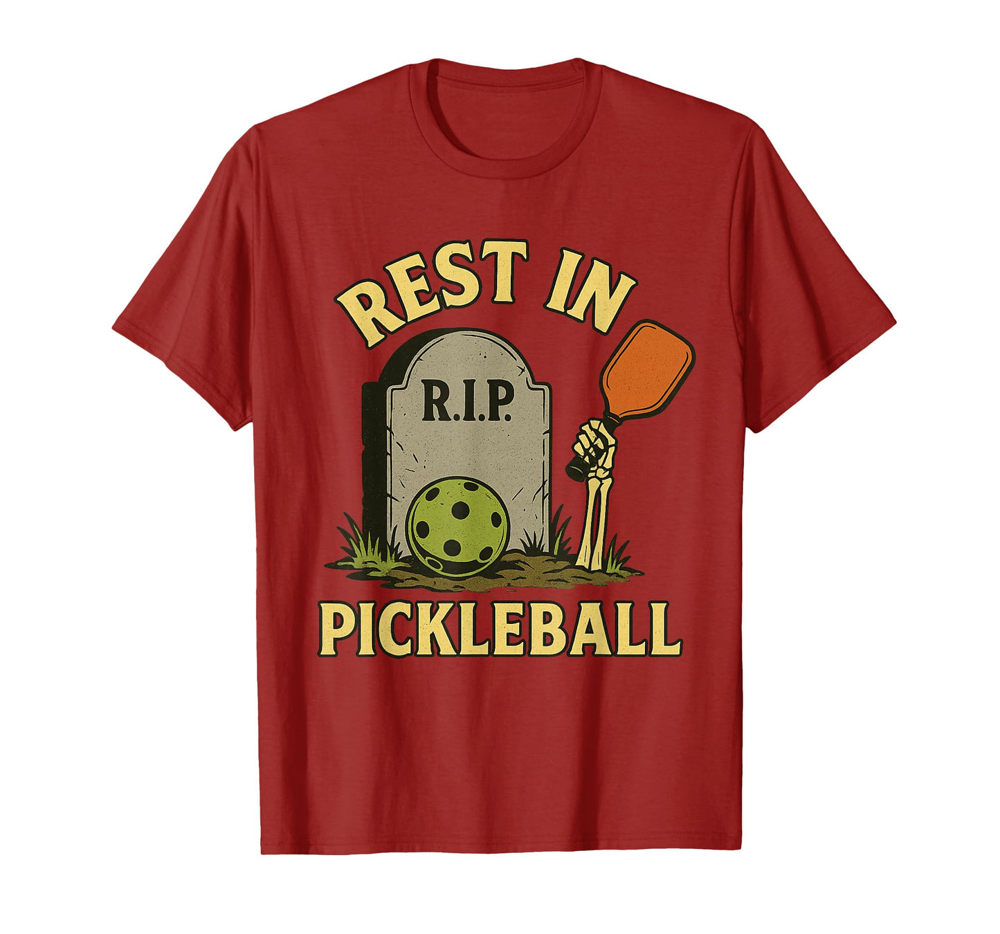 Skeleton Pickleball Shirt Rest in Pickleball Tee T-Shirt