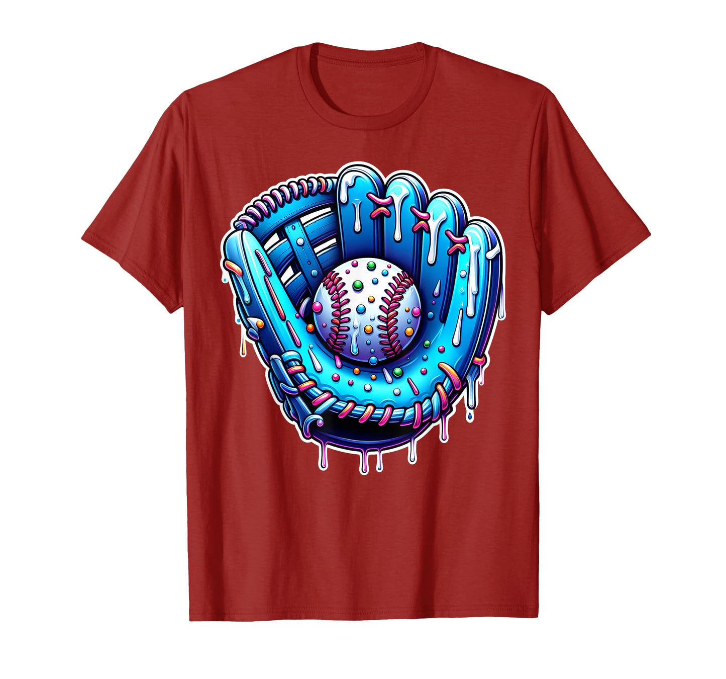 Ice Cream Drip Baseball Stuff Baseball Drip For Boys Graphic T-Shirt