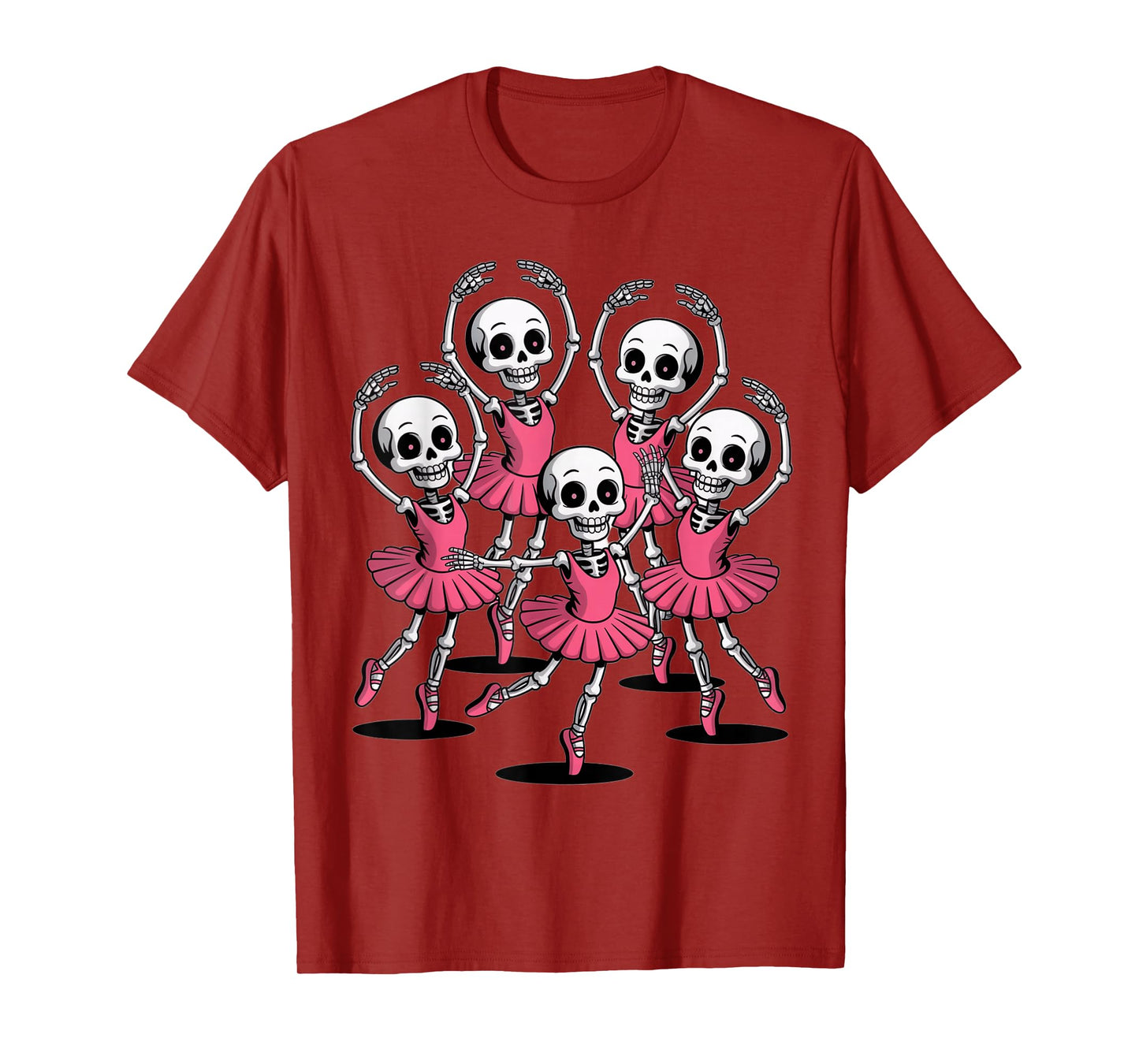 Funny Skeleton Ballerina Dance Halloween Kids Boys Girls T-Shirt