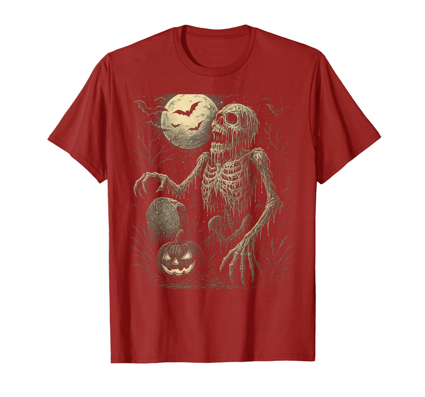 Zombie Skeleton Undead Horror Grave Goth Alt Spooky Season T-Shirt