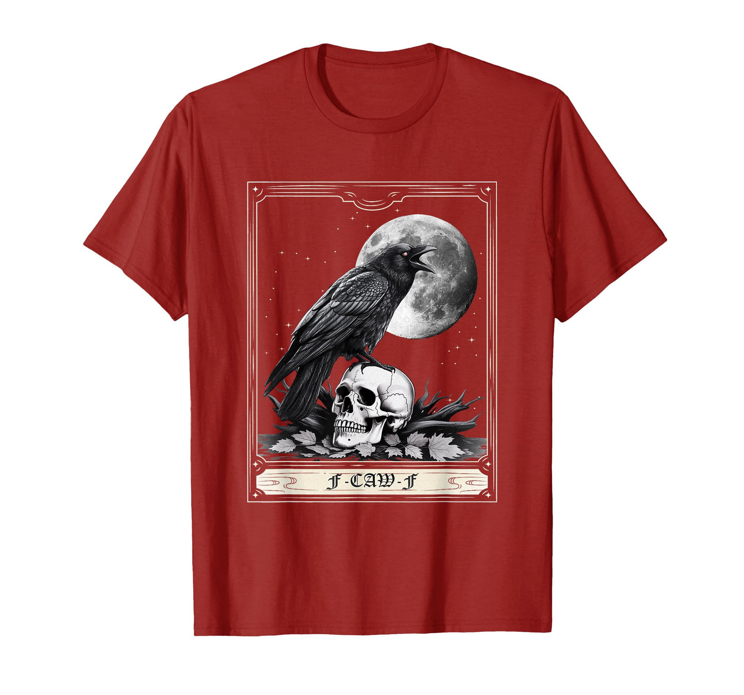 Halloween Tarot Card F Caw F Black Bird F-Caw-F Crow Men T-Shirt