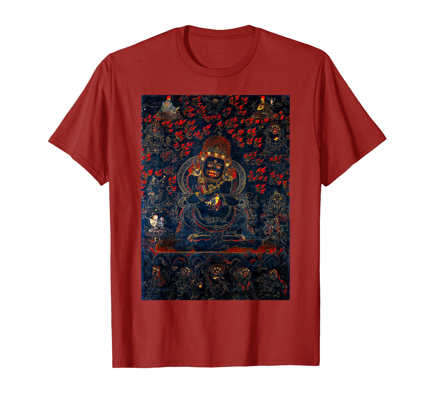 Mahakala Protector Tibetan Buddhist Thangka Mandala Buddhism T-Shirt